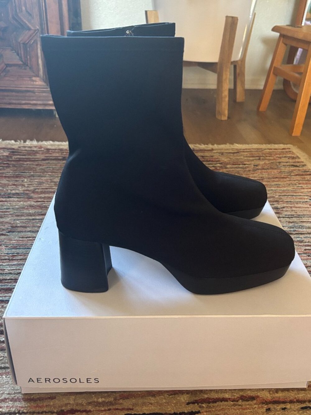 Aerosoles Sussex Platform Bootie in Black